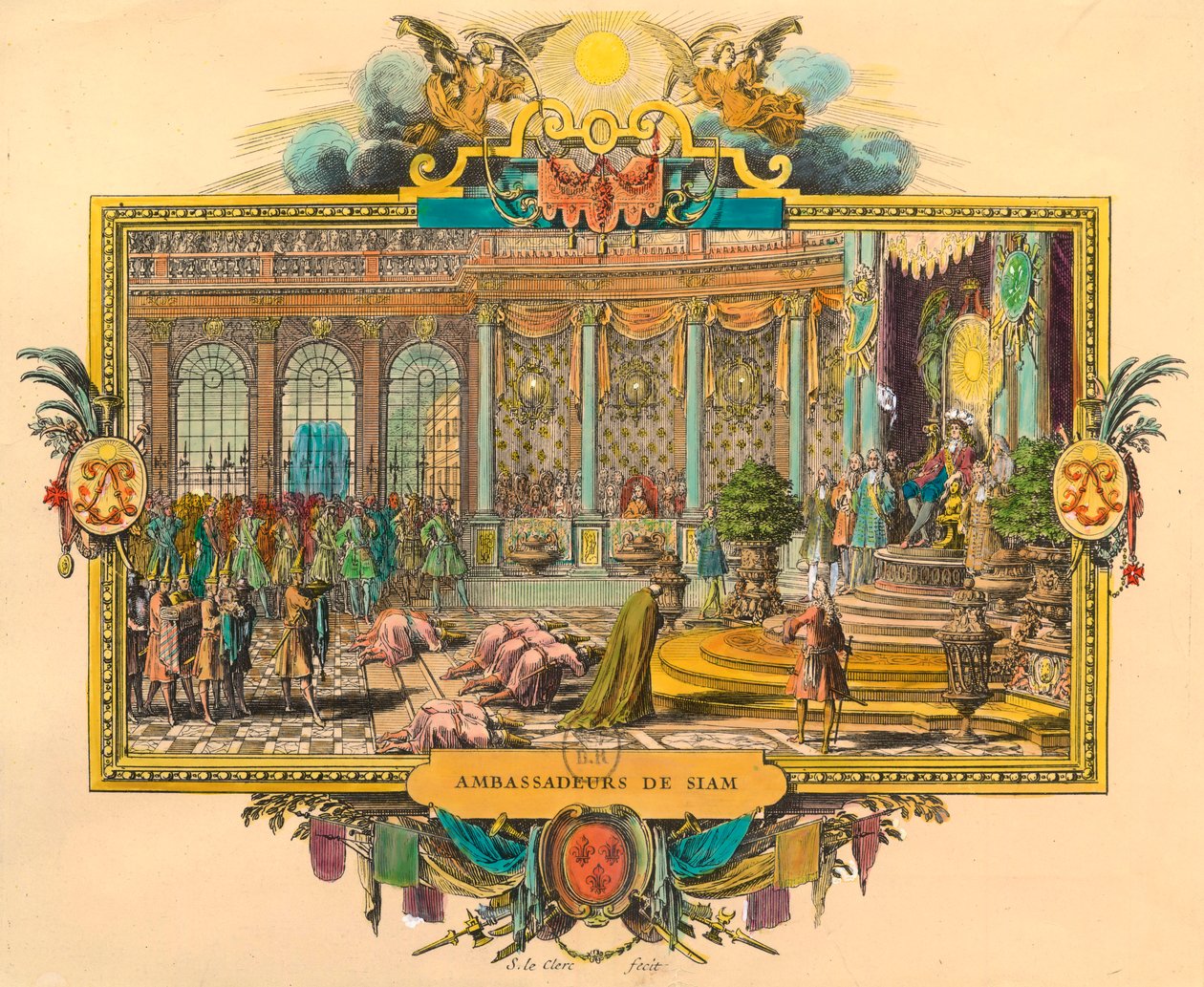 Siam Ambassadors at the Court of King Louis XIV in 1686. Engraving. Private collection 作者 未知艺术家