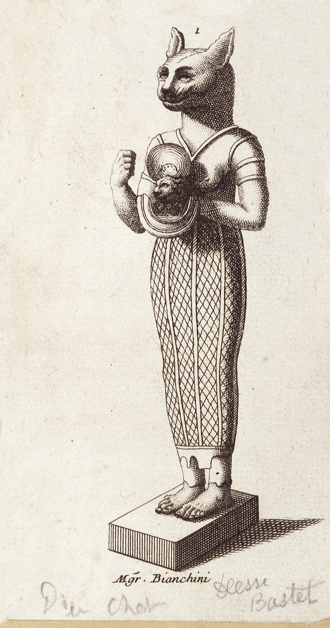 Statue of the Goddess of Dance, Cat-head Bastet (Ancient Egypt). goddess in ancient Egyptian religion, 作者 未知艺术家