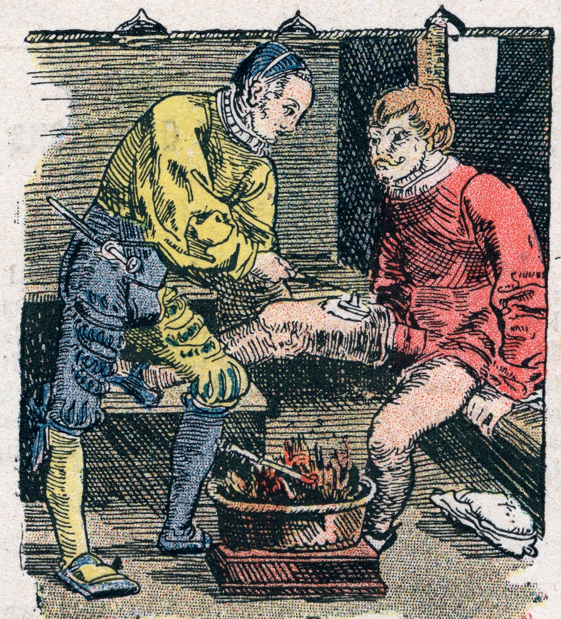 1528年，外科医生给人治伤。 作者 未知艺术家