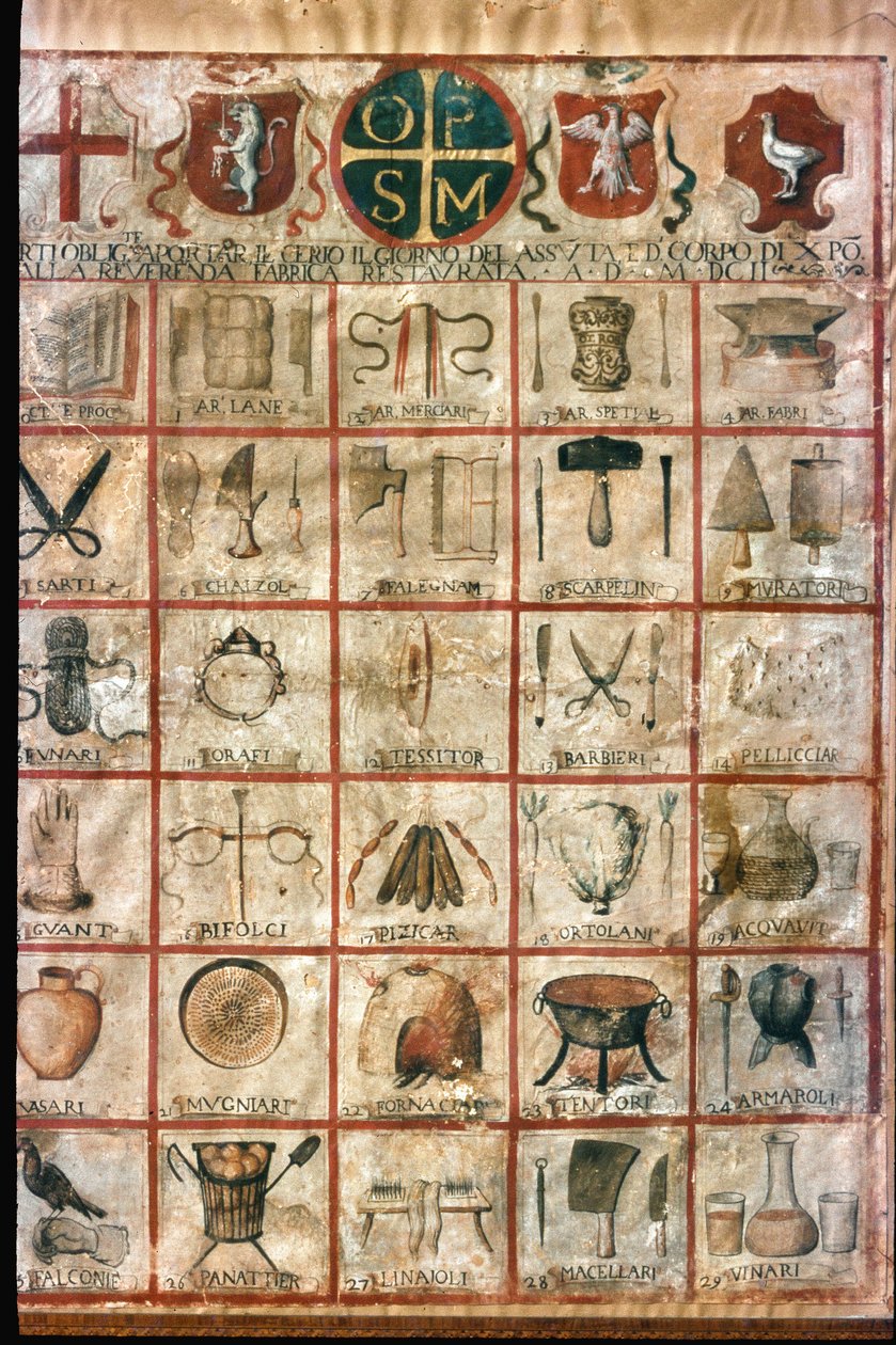 Symbols of the arts in the city. Corporation table 作者 未知艺术家