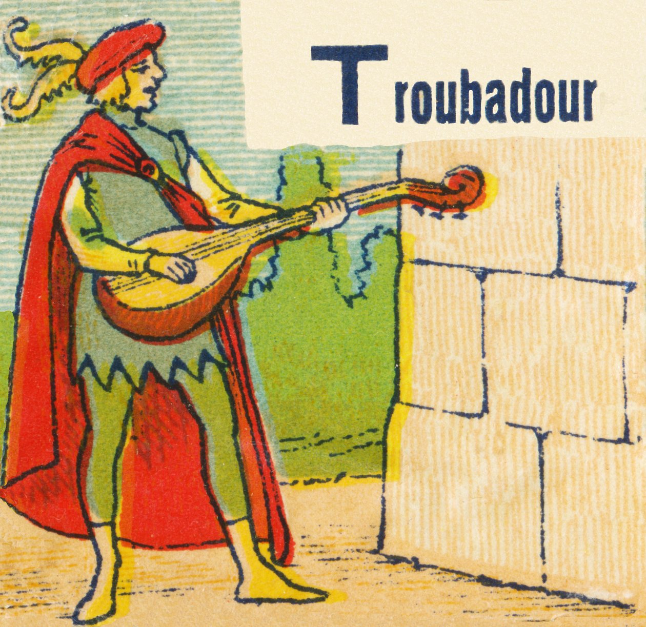 饰演Troubadour 作者 未知艺术家
