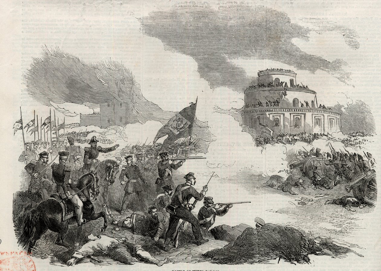1852年4月卡塞罗斯山战役--胡斯托-何塞-德-乌尔基萨（1801-70）的起义；反对阿根廷独裁者胡安-曼努埃尔-德-罗萨斯（1793-1877）--卡塞罗斯战役，或2月3日卡塞罗斯山战役 作者 未知艺术家