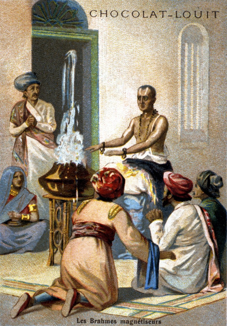 The Brahman magnetizers. chromolithograph of the late 19th century.. 作者 未知艺术家