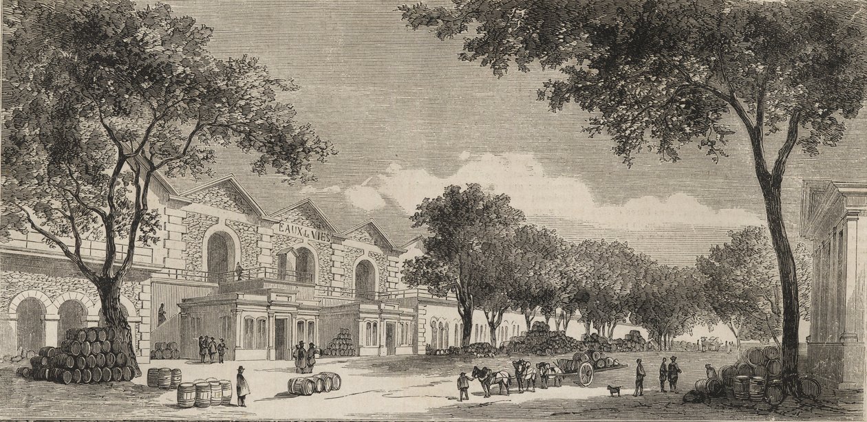 1861年巴黎的葡萄酒仓库 - Eaux de vie区 作者 未知艺术家
