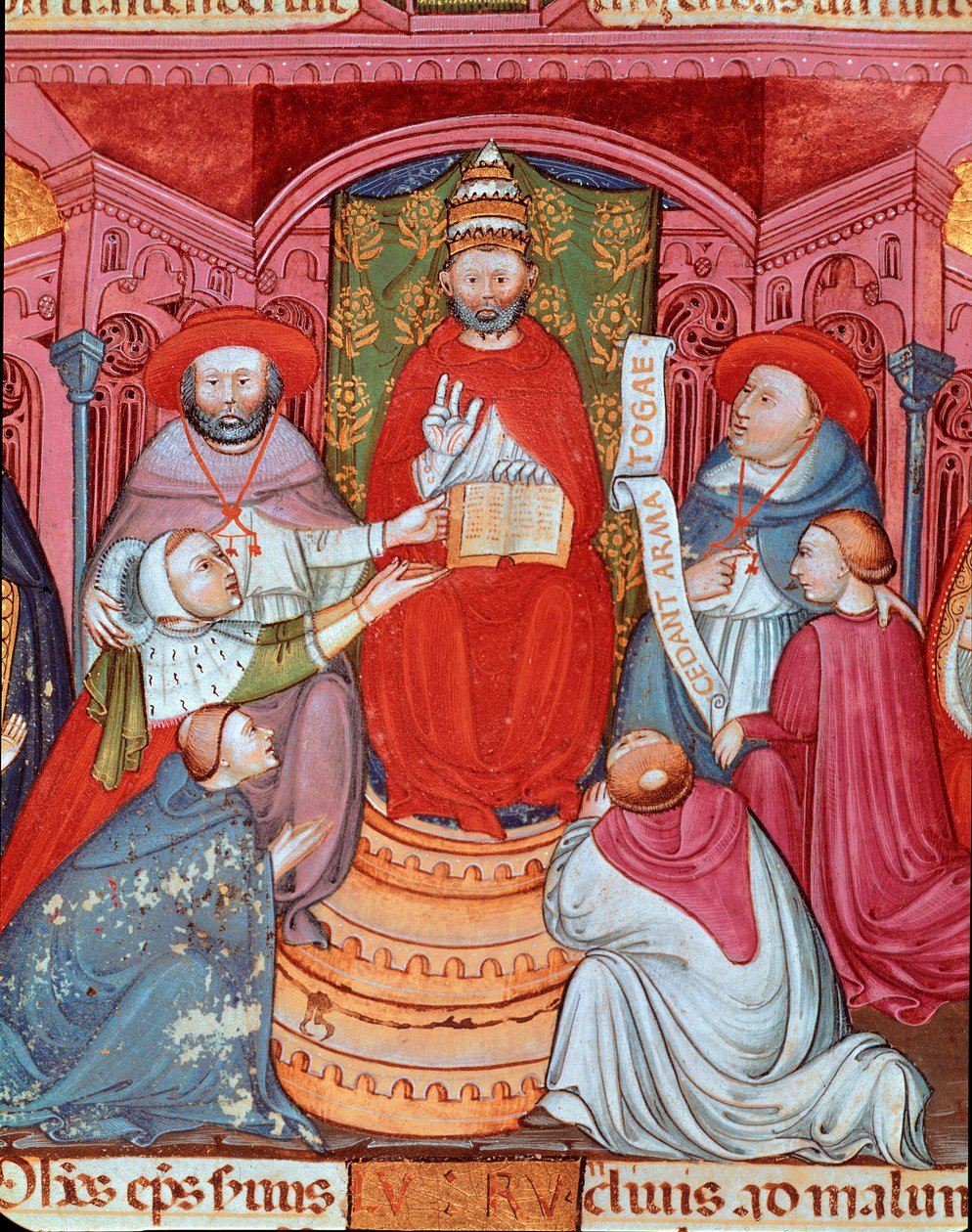 The antipope Clement VII (Robert de Geneve) (1342-1394) proclaiming his laws” 作者 未知艺术家