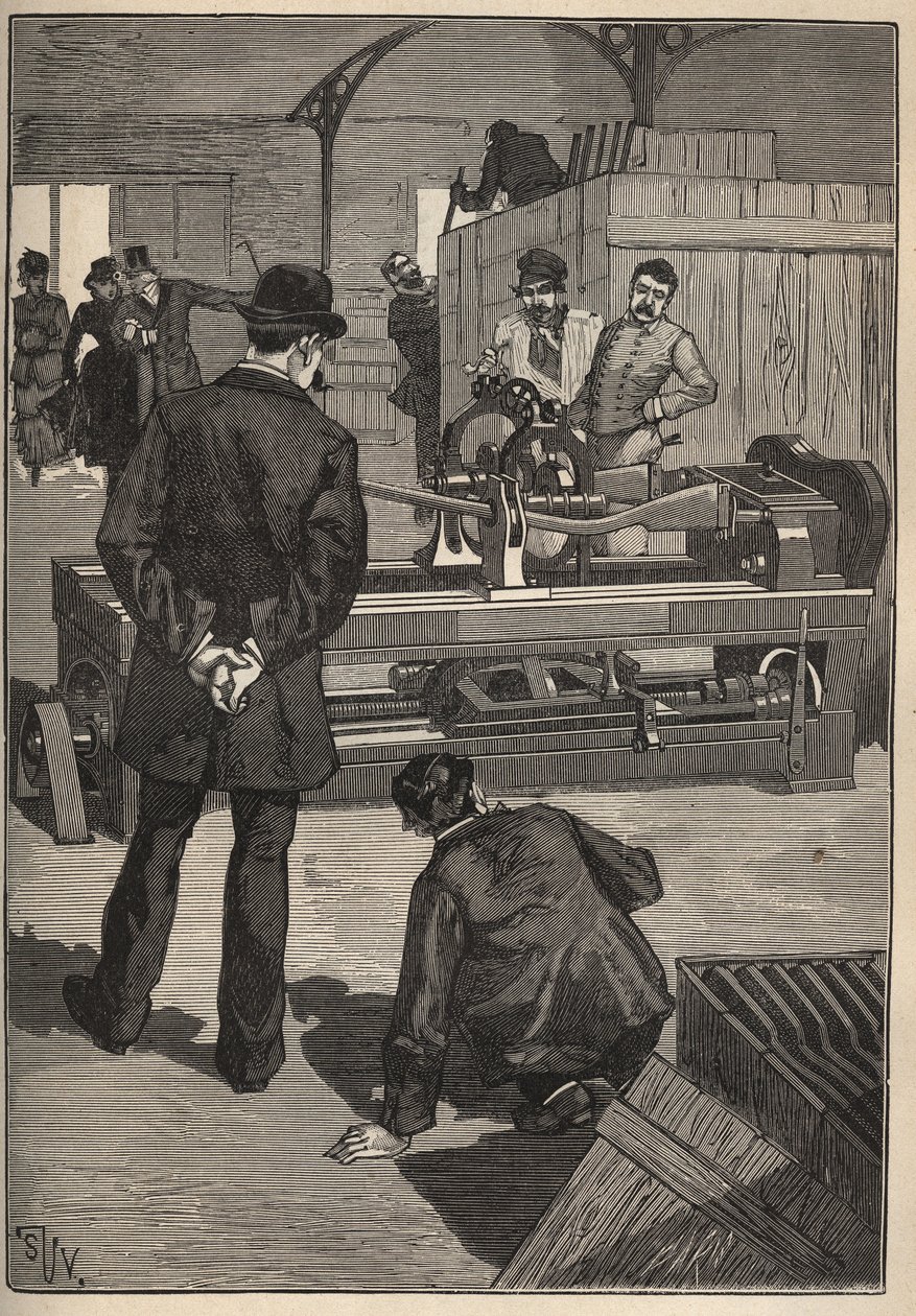 旅游的艺术：布兰查德塔。阿道夫-比塔尔（Adolphe BITARD）于1885年在 "Les arts et metiers illustrstres "中的雕版画。 作者 未知艺术家