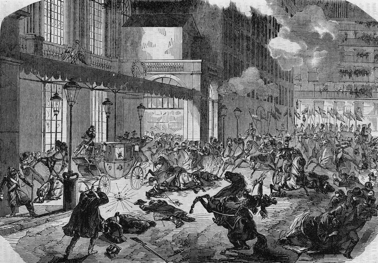 意大利革命家费利斯-奥尔西尼（1819-1858）对拿破仑三世的攻击。巴黎 作者 未知艺术家
