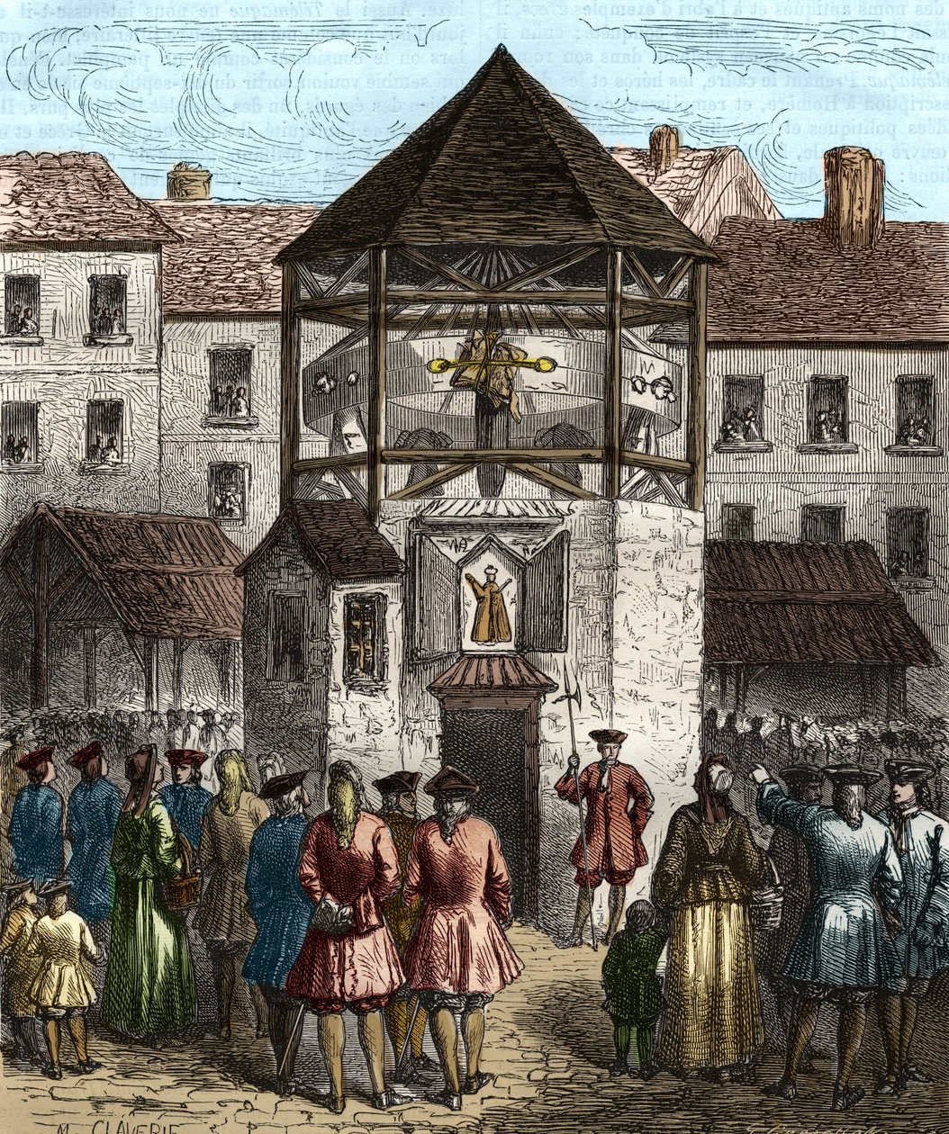 沃邦侯爵塞巴斯蒂安-勒普雷斯特的《la dime royale》一书，在1707年被禁后被送上了柱子。 作者 未知艺术家