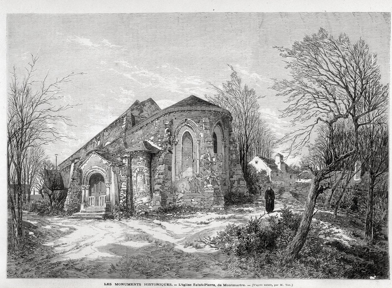The church of Saint Pierre de Montmartre - in “” The Illustrated World”” from 05/04/1873 作者 未知艺术家