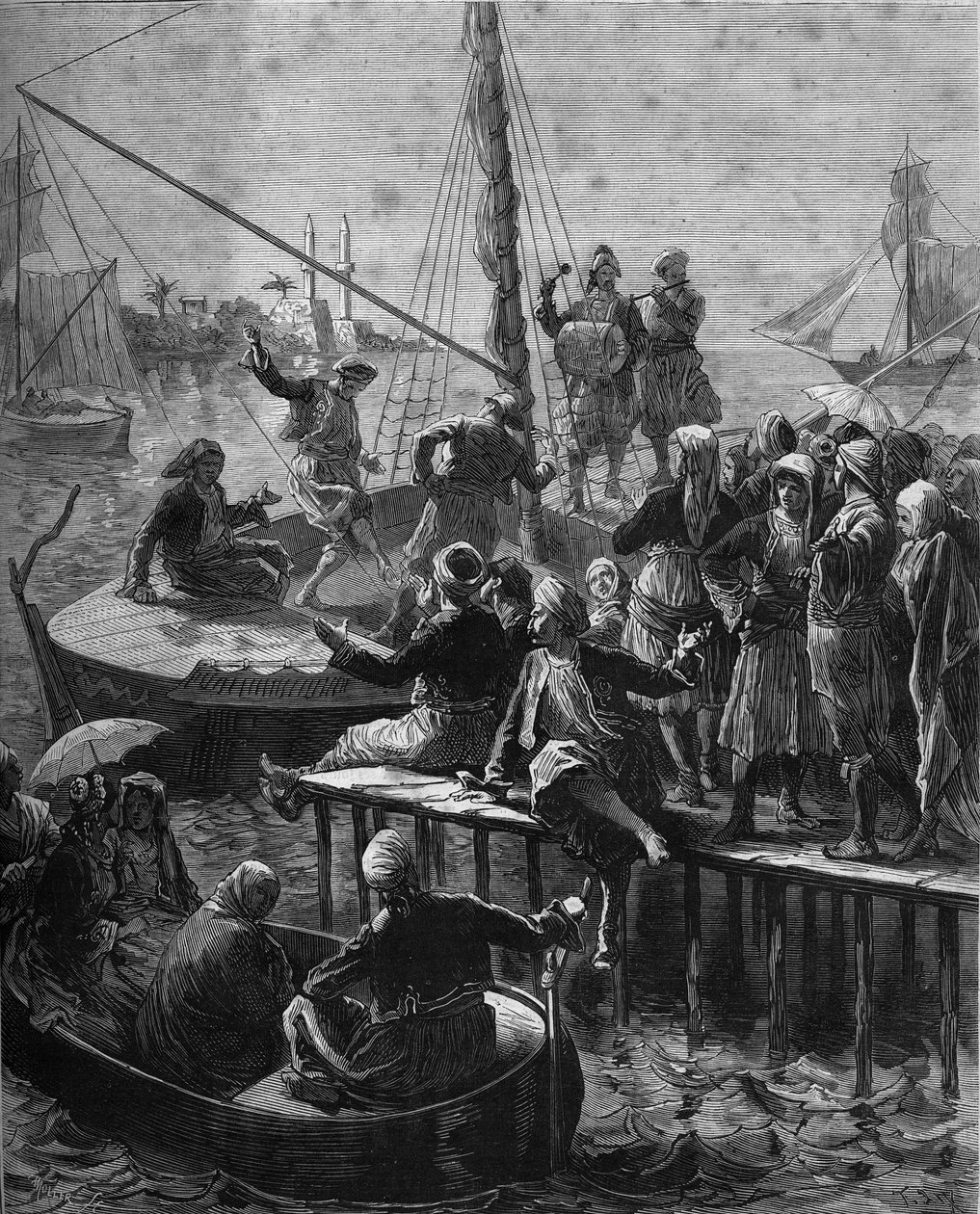 1878年在塞浦路斯岛的拉纳卡举行的维纳斯节。 作者 未知艺术家