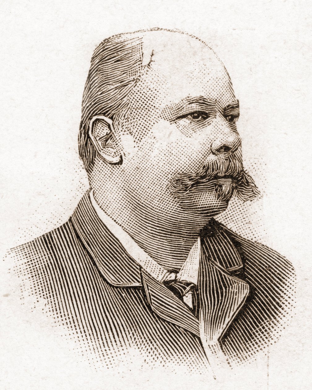 1895年的法兰西学院成员：法国剧作家亨利（Henry）-梅尔哈克（1831-1897）的画像。 作者 未知艺术家