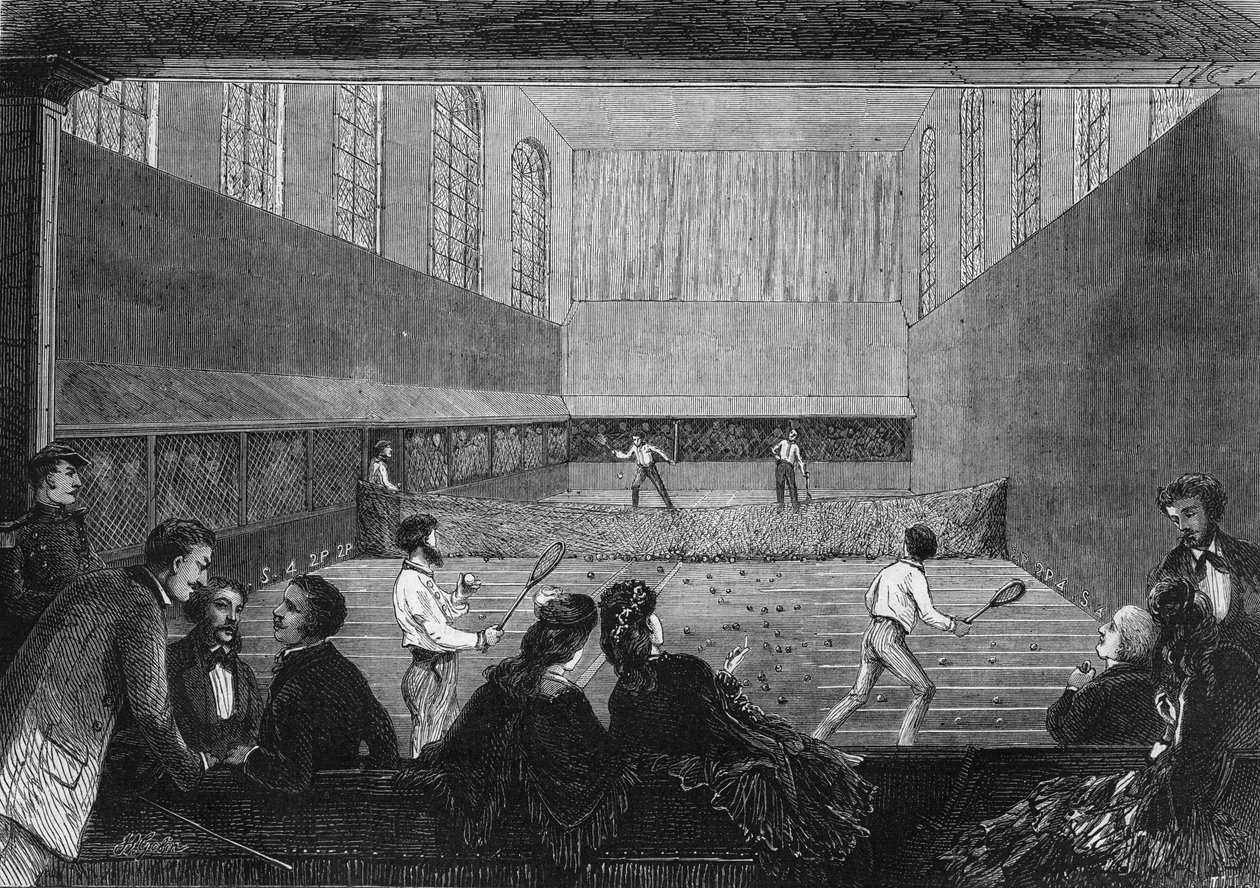 1873年，巴黎杜伊勒里宫露台上的棕榈游戏室。 作者 未知艺术家