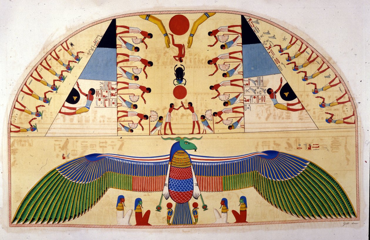 The spirit of Chnuphis - in “” Monuments of Egypt and Upper Nubia”” by Ippolito Rosellini (Rossellini). 作者 未知艺术家
