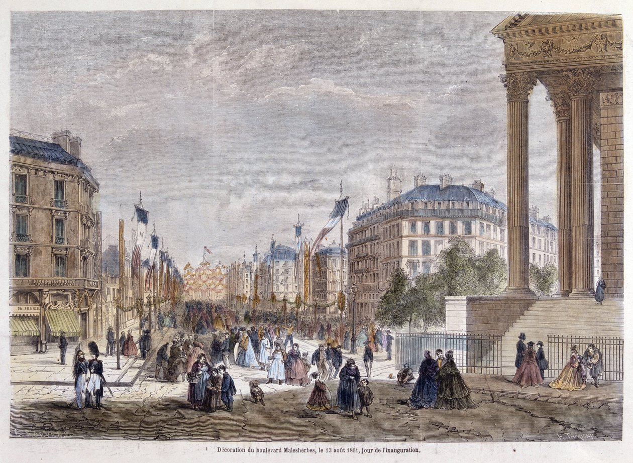 第二帝国时期巴黎的变迁，奥斯曼巴黎。 Boulevard Malesherbes 落成典礼（奥斯曼作品） 作者 未知艺术家