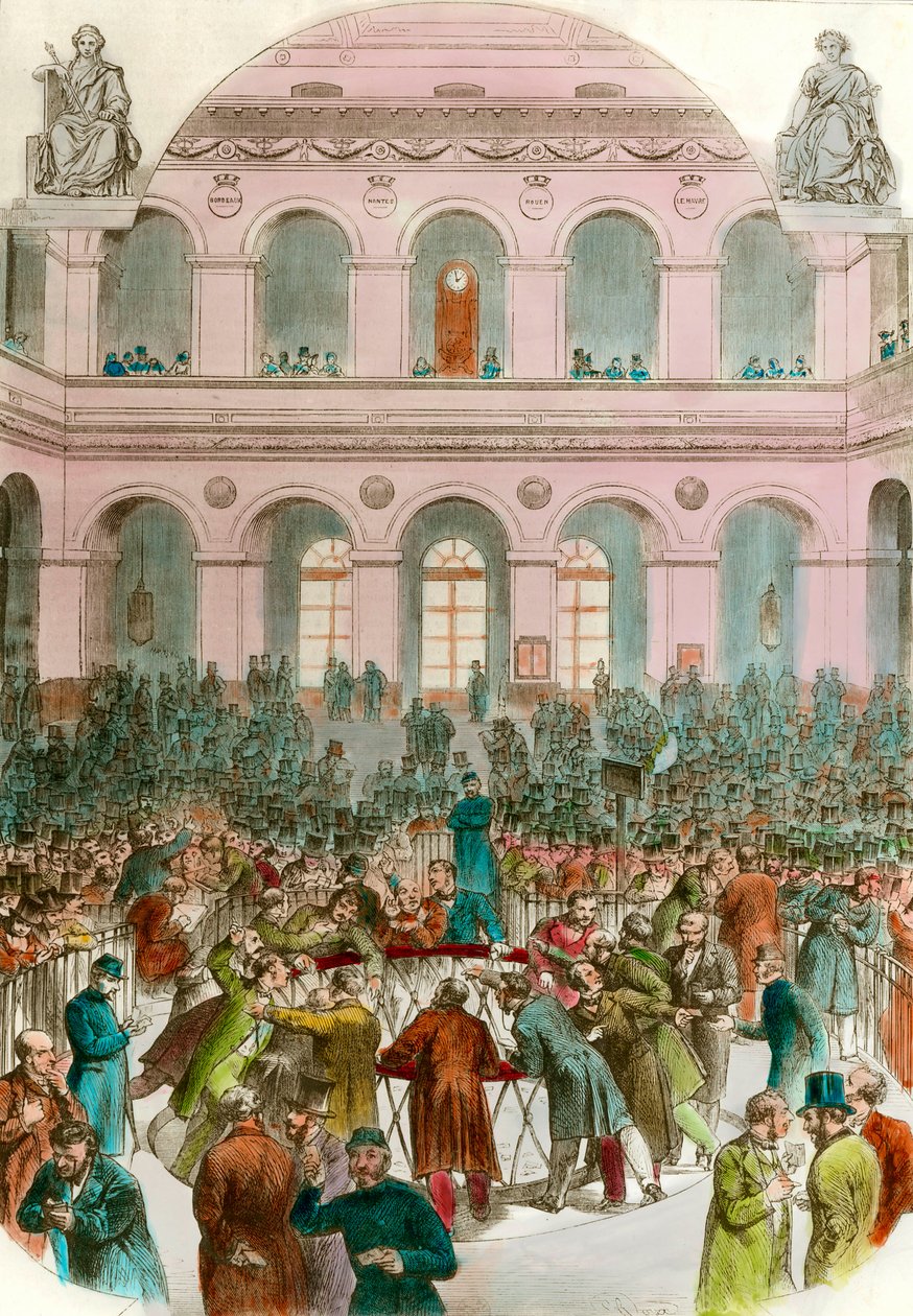 巴黎交易所 1856 年版画交易代理的垃圾 私人收藏 作者 未知艺术家