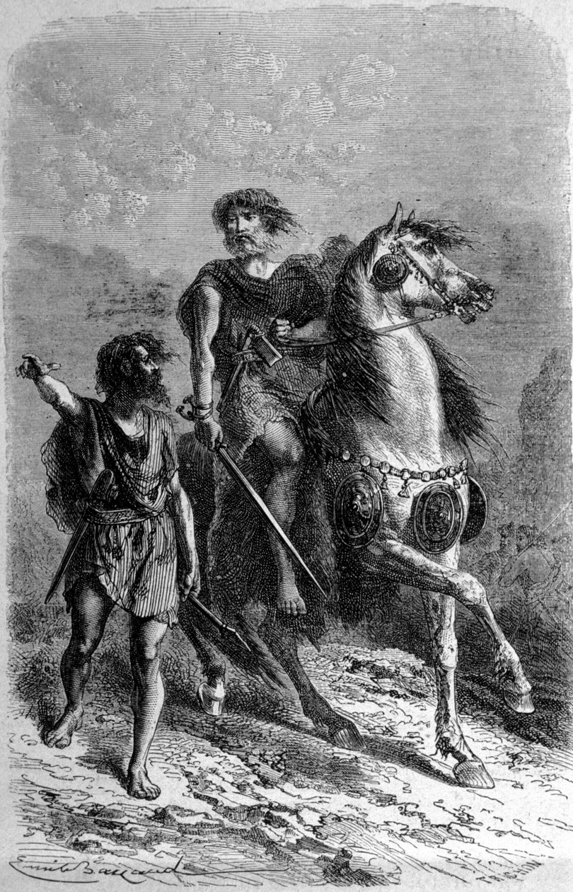 Two primitive men of the Bronze Age. 作者 未知艺术家