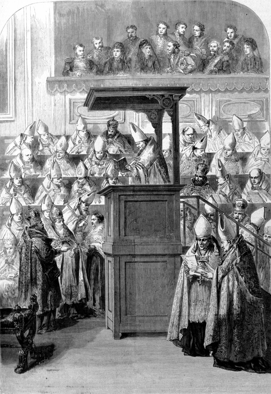 Vatican Council I. the secretary of the Council proclaiming the constitution of the faith. 1870 作者 未知艺术家