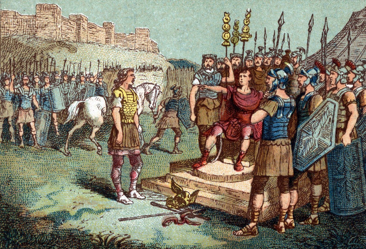 Vercingétorix，高卢人的领袖，于公元前52年投奔凯撒大帝。 作者 未知艺术家
