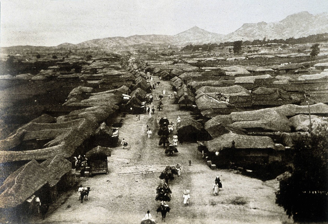19世纪首尔（韩国首都）青路大道景观（韩国首都首尔青路大道景观） 作者 未知艺术家