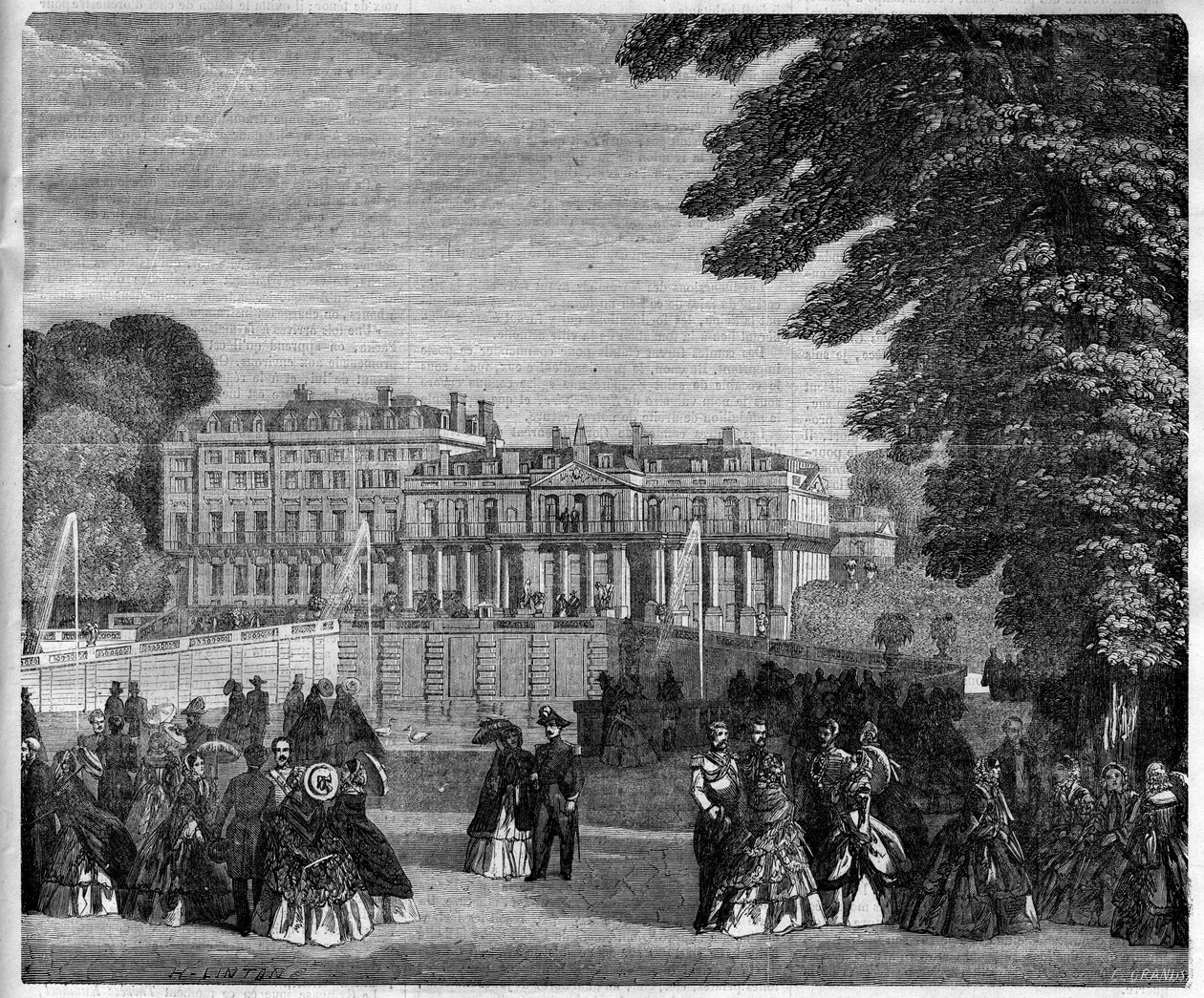 1868年的圣云宫（Saint Cloud）景观 作者 未知艺术家