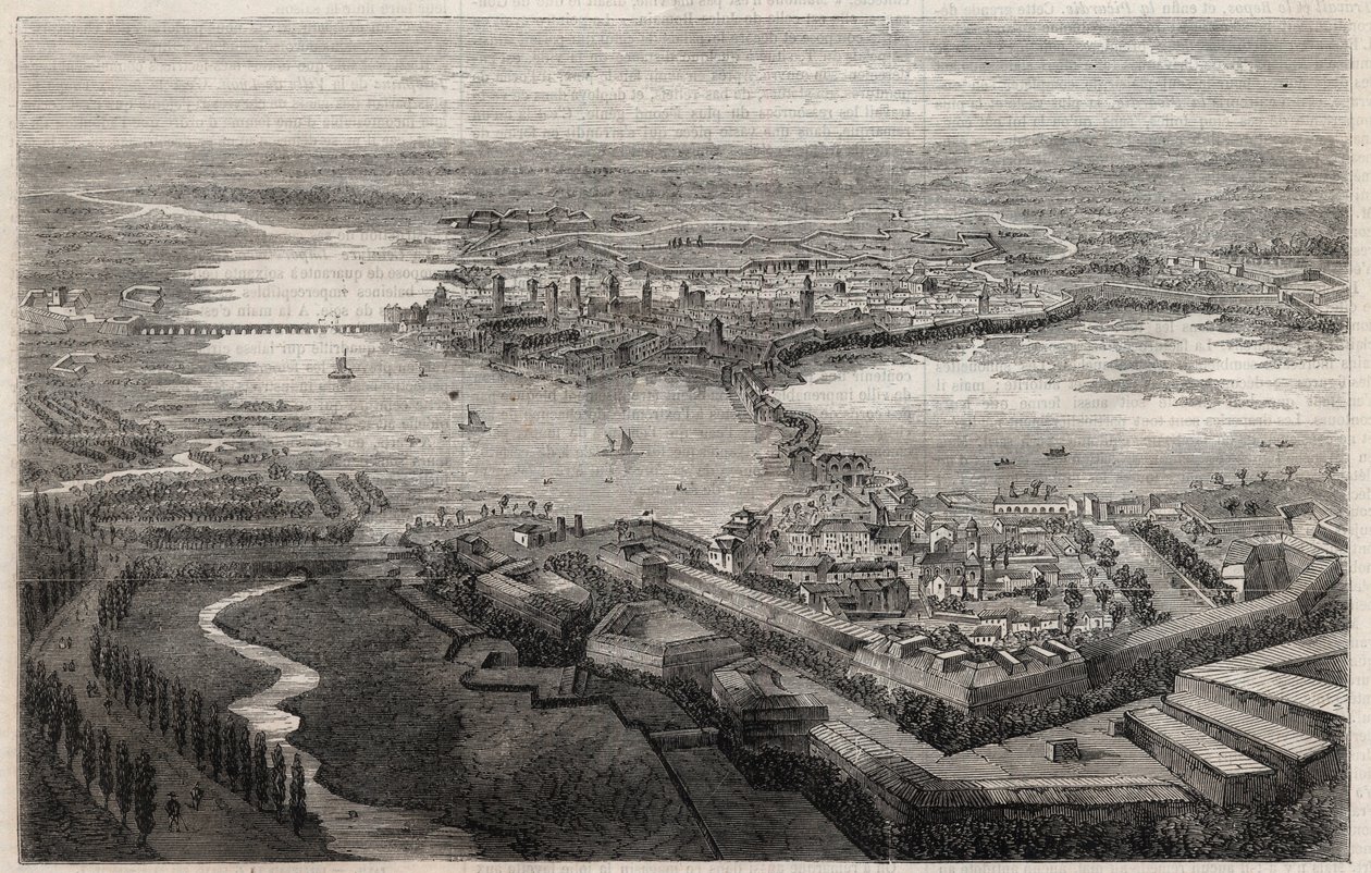19世纪的曼图亚市（曼托瓦，Mantua）景观 作者 未知艺术家