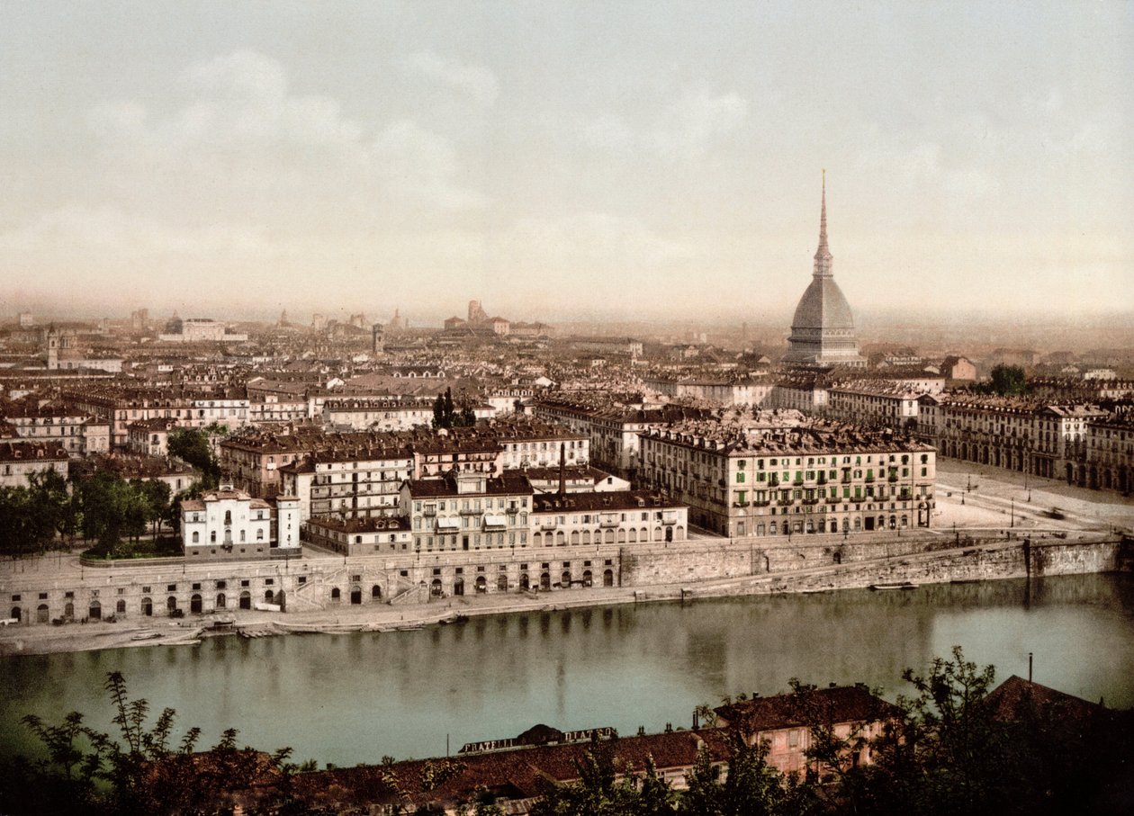 1890年意大利都灵市（Torino）的景色 作者 未知艺术家