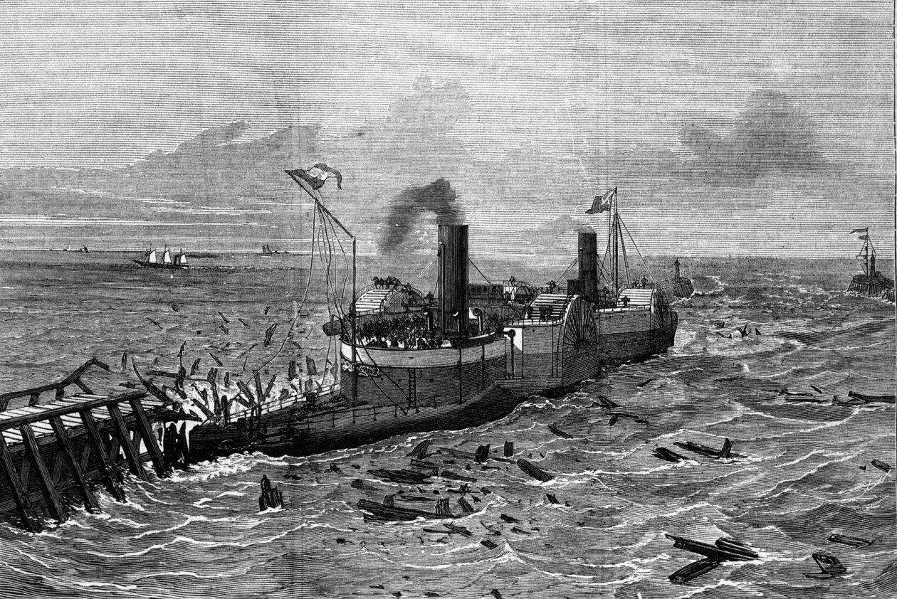 由亨利-贝塞默（1813-1898）设计的防止晕船的船。 作者 未知艺术家