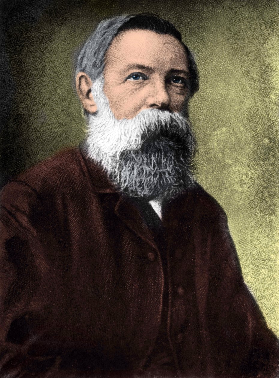 弗里德里希·恩格斯（Friedrich Engels，1820-1895）的肖像，德国社会主义理论家和政治家。 作者 未知艺术家