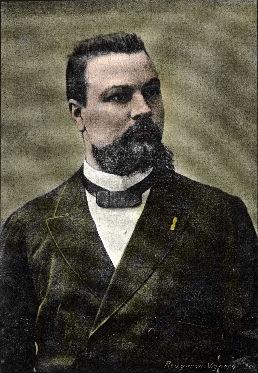 Gerard Encausse 的肖像，被称为 Papus 神秘主义者，Martinist Order (1865-1916) 的联合创始人。 作者 未知艺术家
