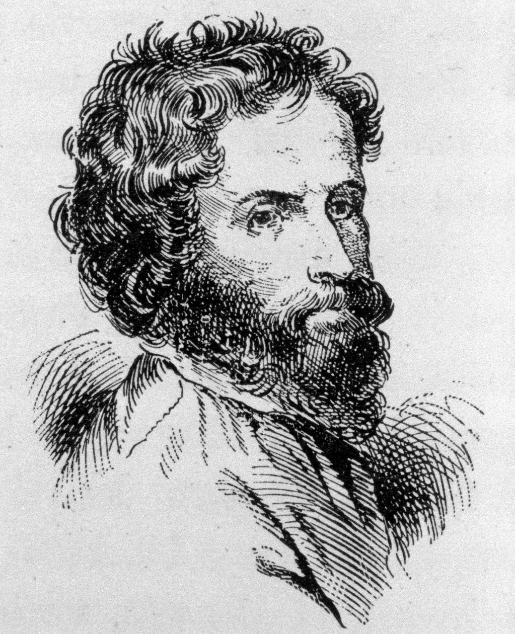 Ignaz Moscheles (1794 - 1870) 的肖像。 作者 未知艺术家