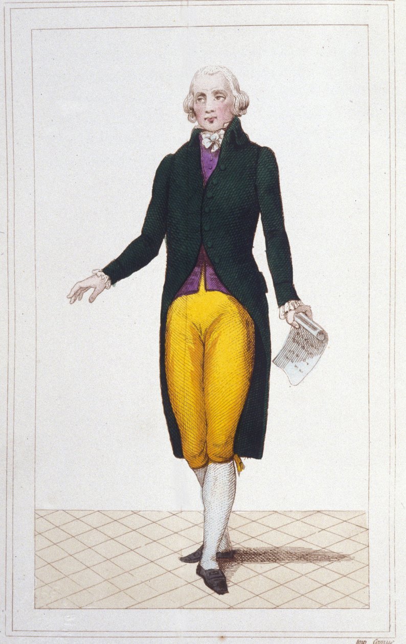Jean Marie Roland de La Platière 法国政治家（1734-1793）的肖像，雕刻于 1830 年。 作者 未知艺术家