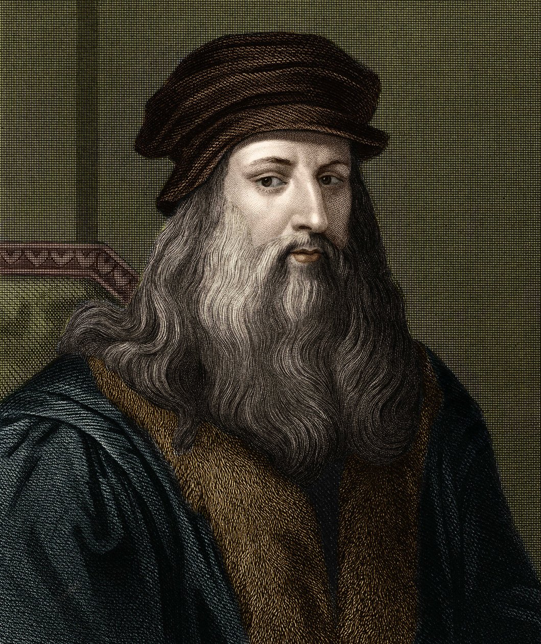 伦纳德-德-芬奇（1452-1519）（Leonardo da Vinci）的画像，意大利画家。 作者 未知艺术家