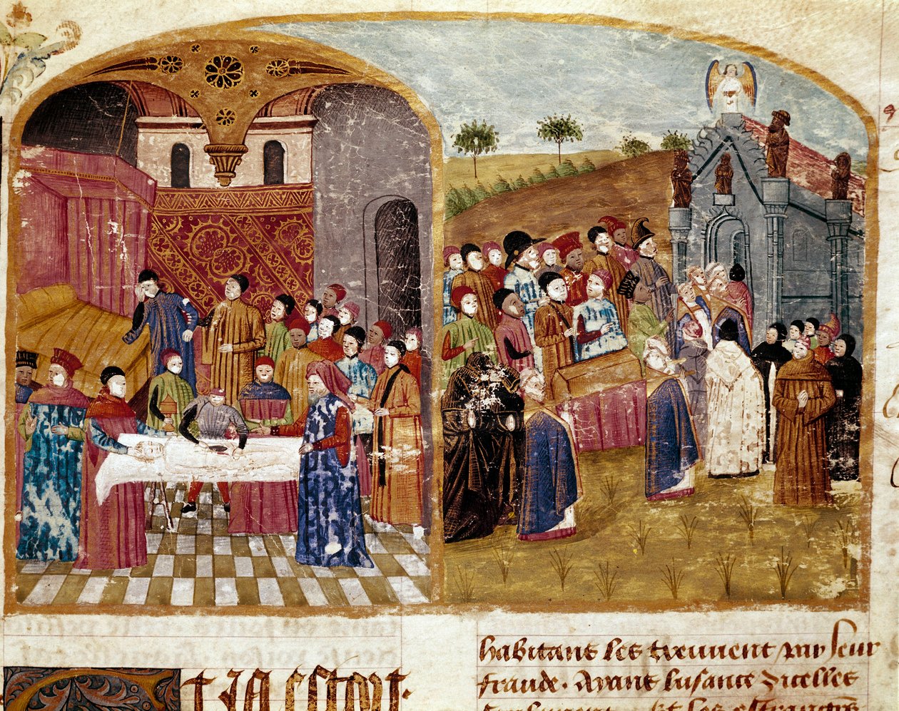 the funeral of Alexander the Great, the dissection and the miniature burial taken from “” Book of Facts of Alexander the Great”” by Quintus Curtius Rufus (1st century) 作者 未知艺术家