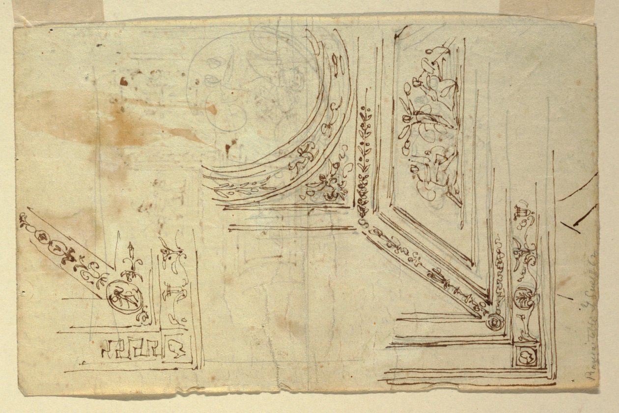 绘图，天花板装饰，1810-1820 年 作者 未知艺术家