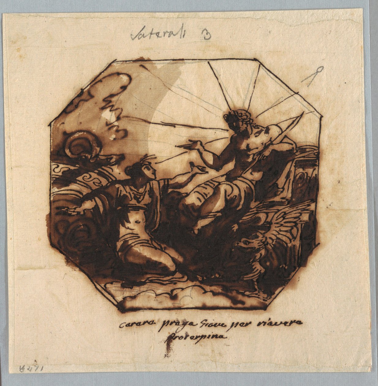 绘画，Ceres 请求 Jupiter 送回 Proserpina，1812 年 作者 未知艺术家
