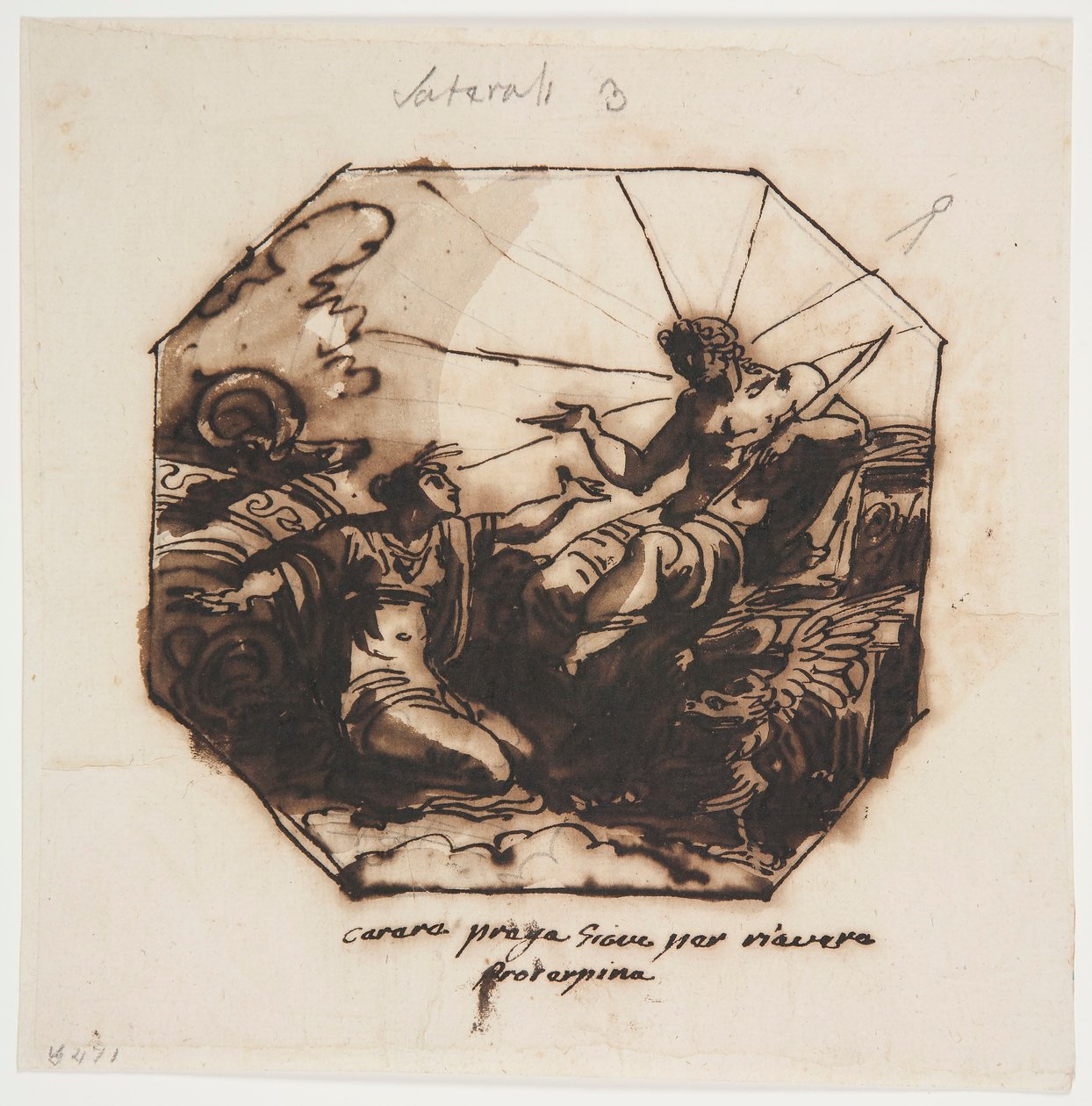 绘画，Ceres 请求 Jupiter 送回 Proserpina，1812 年 作者 未知艺术家