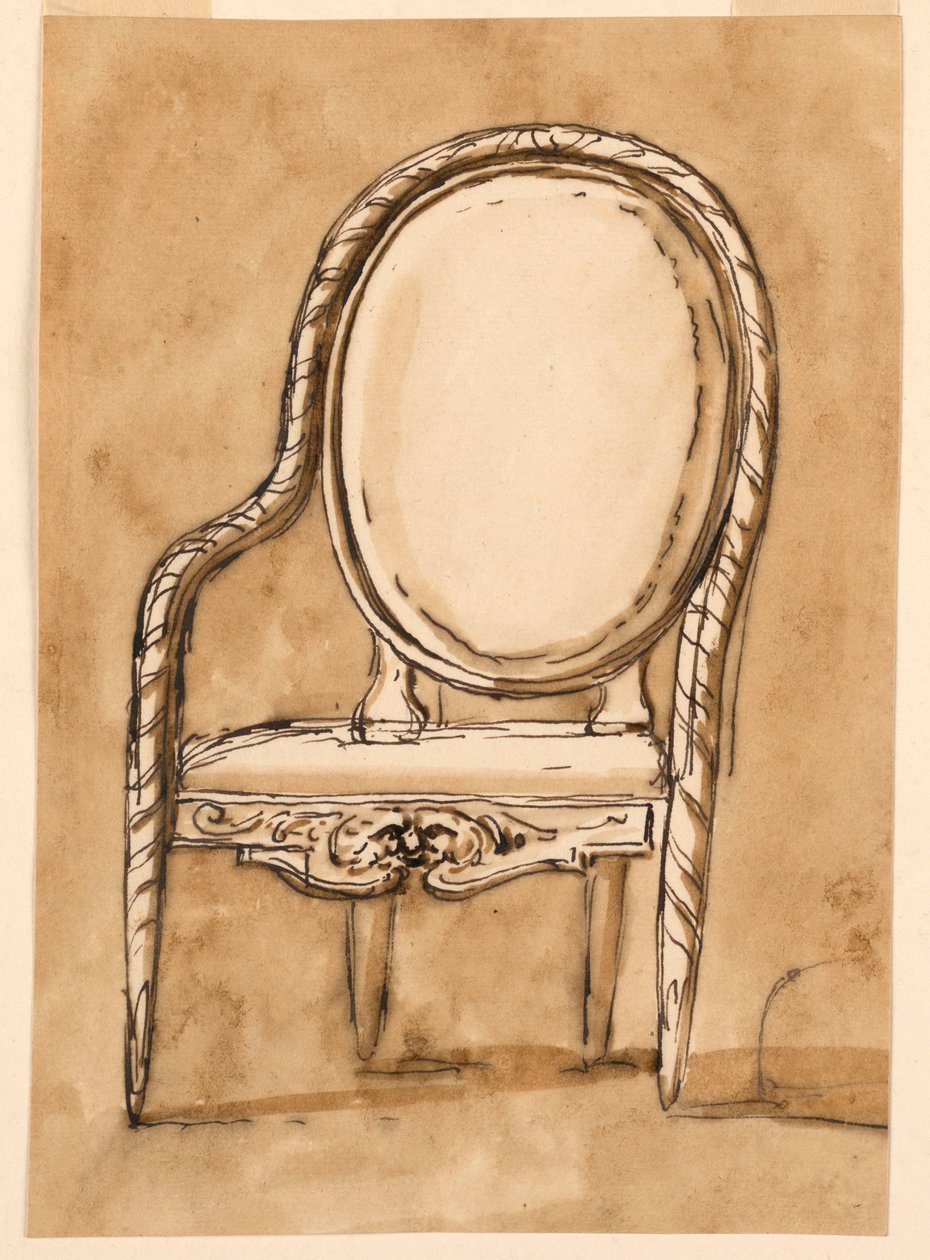 绘画，椅子，1780-1790 年 作者 未知艺术家