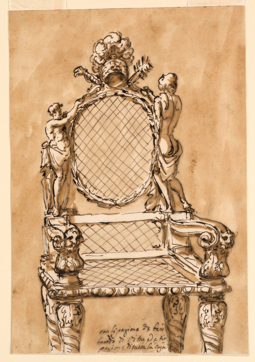 绘画，椅子，1780-1790 年 作者 未知艺术家