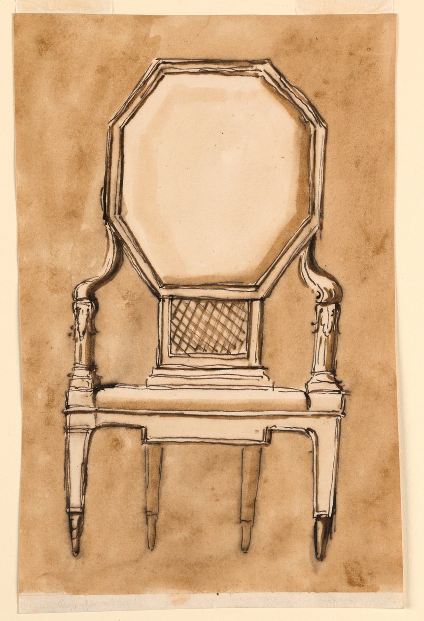 绘画，椅子，1780-90 作者 未知艺术家