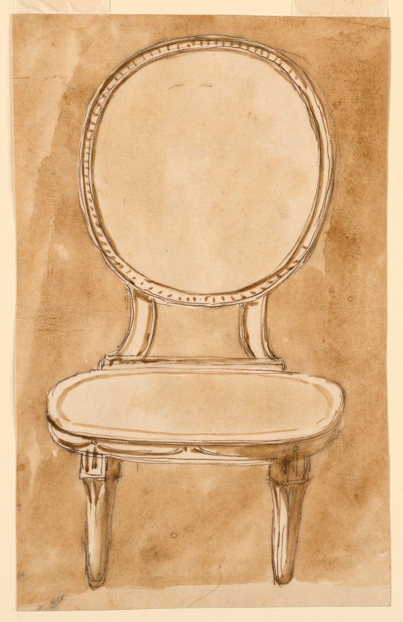 绘画，椅子，1780-90 作者 未知艺术家