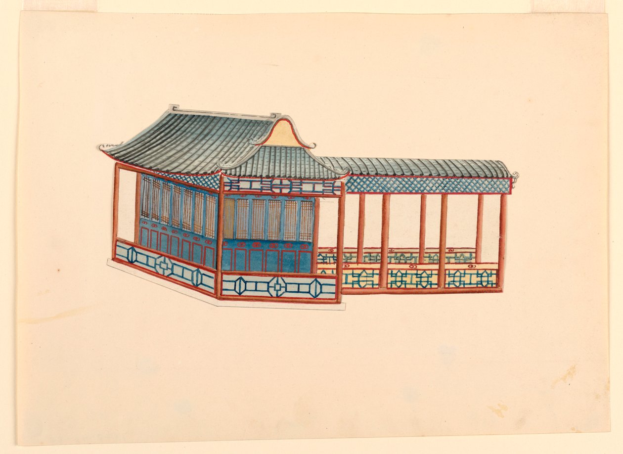 绘画，中国风展馆，1815-22 年 作者 未知艺术家
