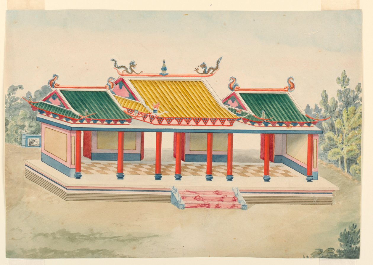 绘画，中国风展馆，1815-22 年 作者 未知艺术家