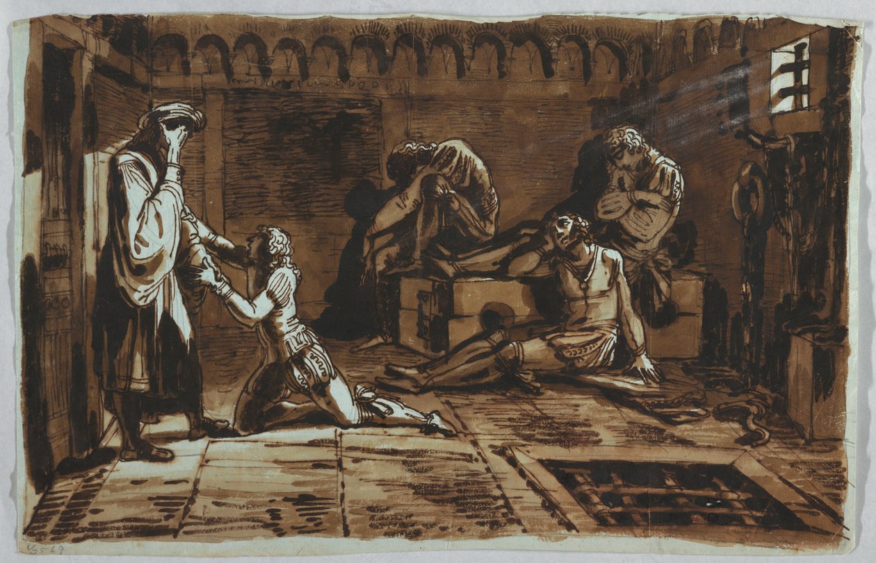 绘画，乌戈利诺伯爵及其儿子之死，1815-1823 年 作者 未知艺术家