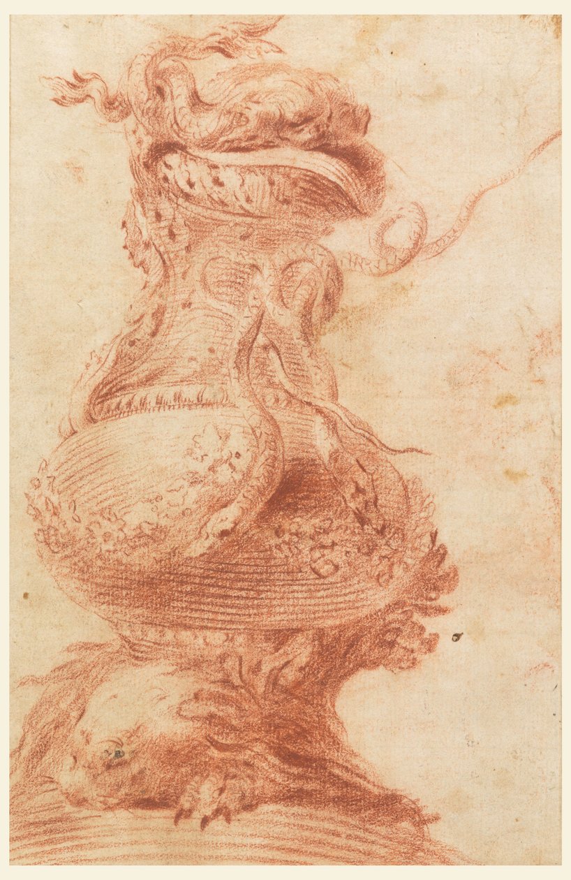 绘画，装饰花瓶，1725-50 年 作者 未知艺术家