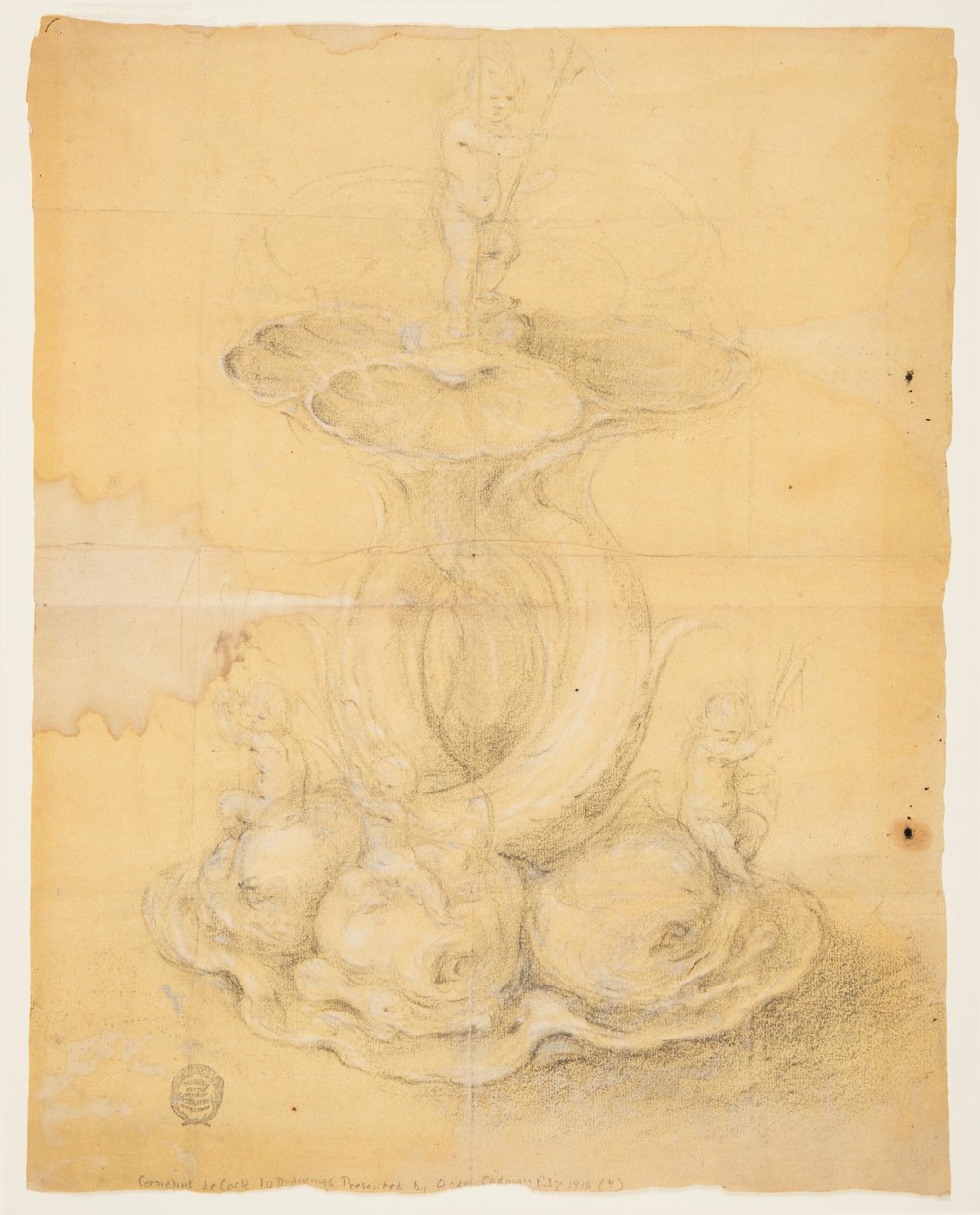 绘画，中心装饰设计，1630-60 年 作者 未知艺术家
