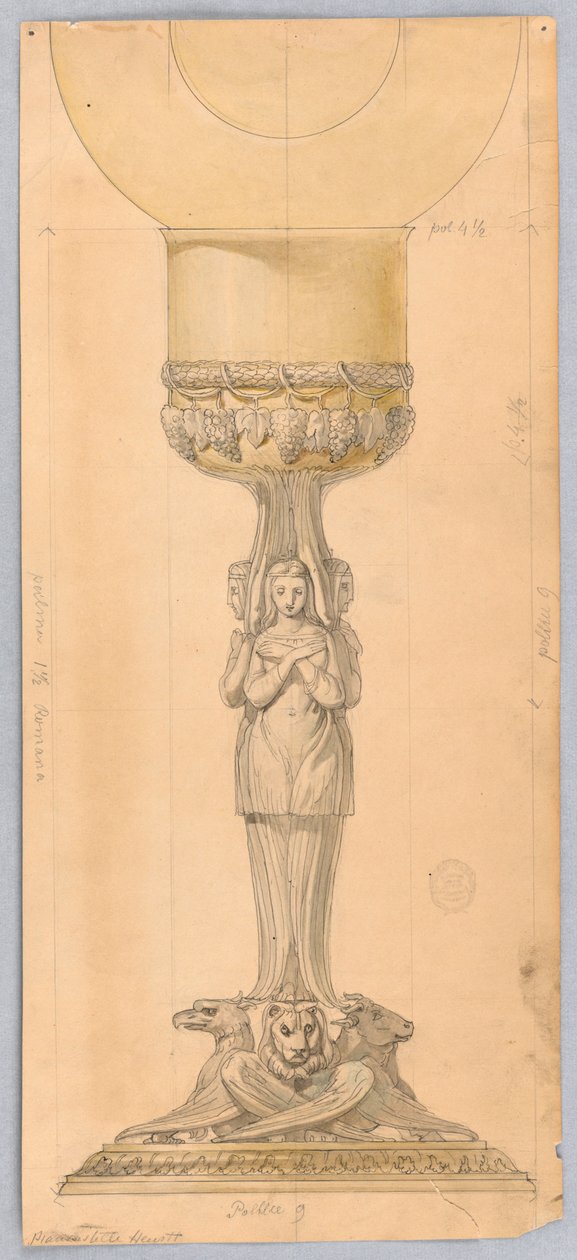 绘画，圣杯设计，1825-1850 年 作者 未知艺术家