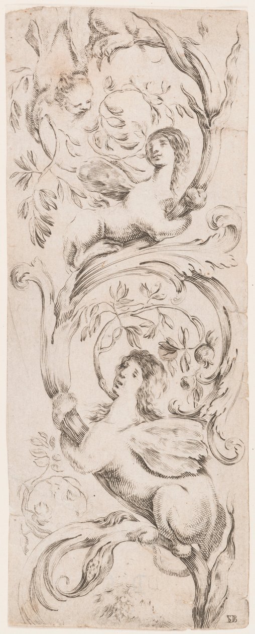 版画，装饰品或怪人（怪人装饰品），约 1653 年 作者 未知艺术家