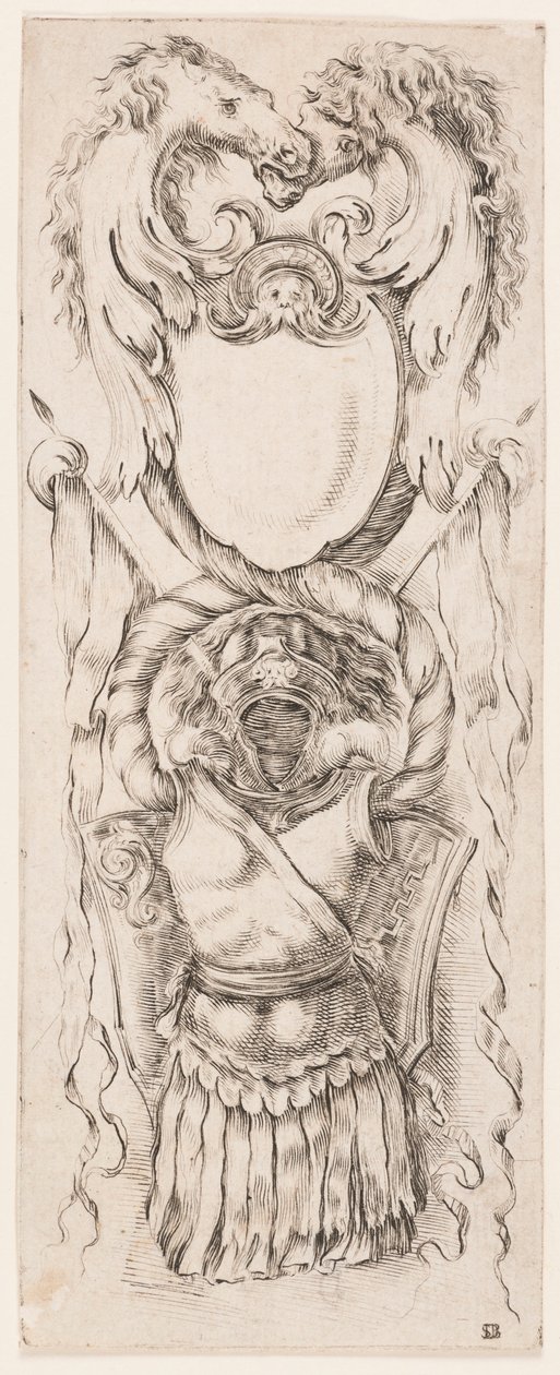 版画，装饰品或怪人（怪人装饰品），约 1653 年 作者 未知艺术家