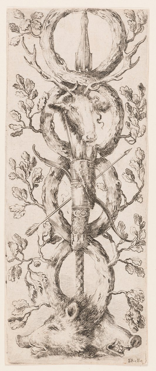 版画，装饰品或怪人（怪人装饰品），约 1653 年 作者 未知艺术家