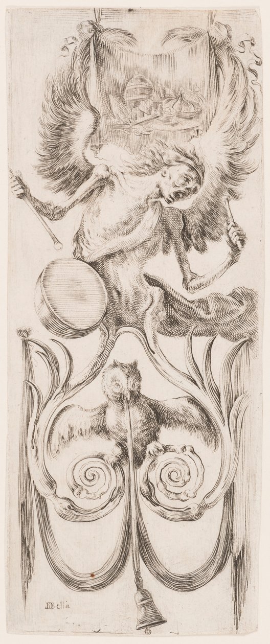 版画，装饰品或怪人（怪人装饰品），约 1653 年 作者 未知艺术家